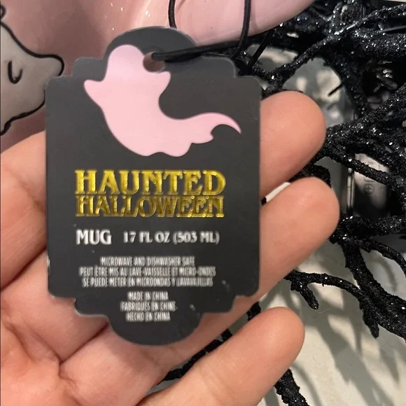 Spooky Pink Ghost Mug with Candy Treats - Picture 6 of 10